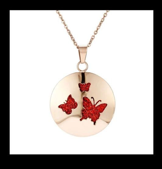 Aromatherapy Necklace Rose Gold Plated Stainless Steel