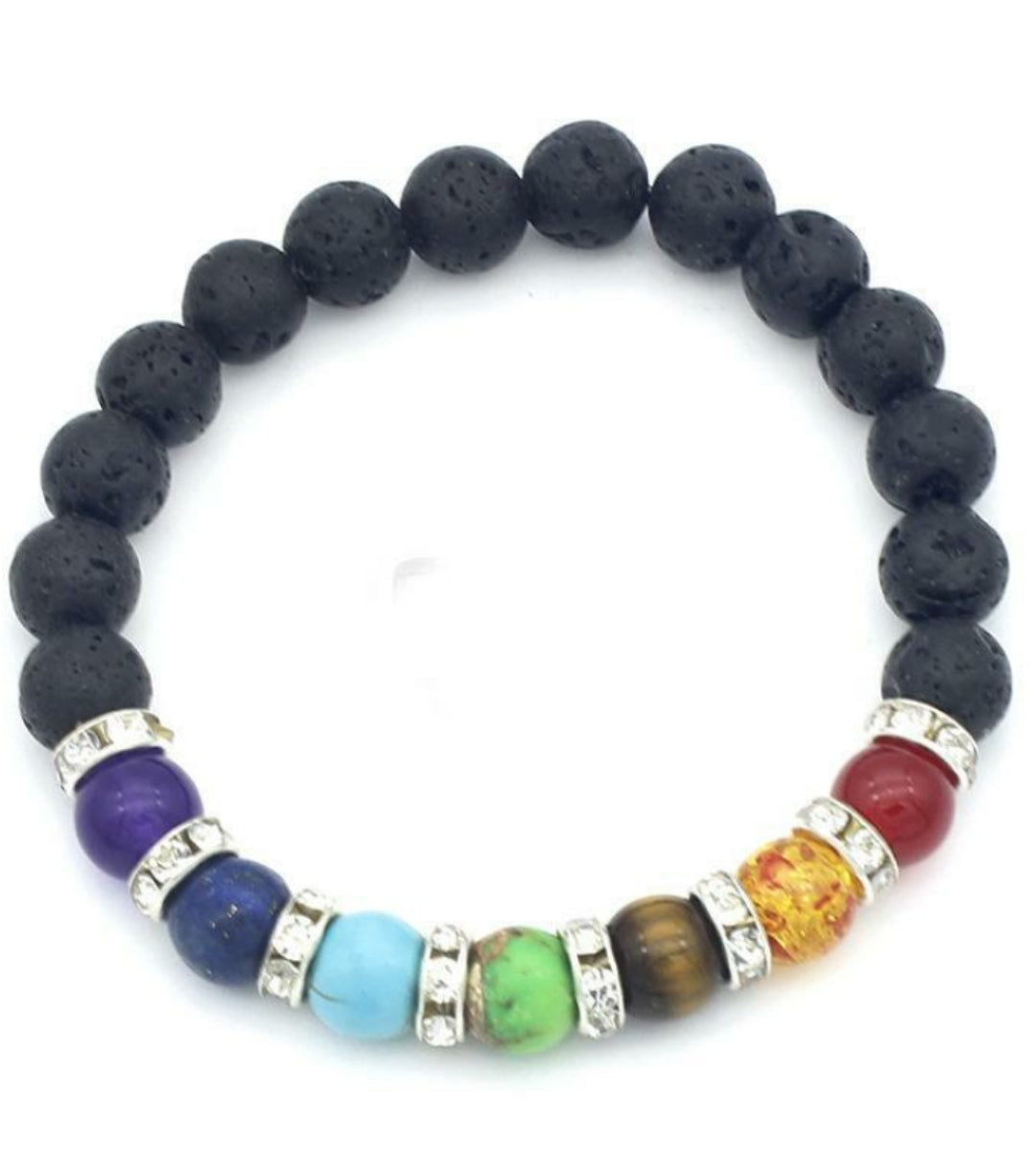 Aromatherapy Chakra beaded Volcanic Stone Bracelet