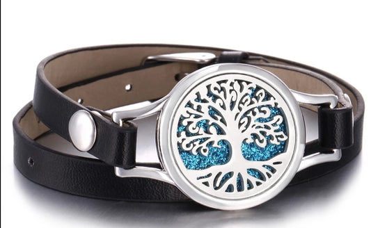 Aromatherapy Leather Banded Bracelet
